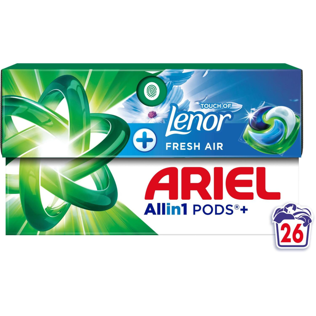 Капсули для прання Ariel Pods+ All-in-1 Touch of Lenor Дотик свіжого повітря Lenor 26 шт. (8700216766043) - изображение 1