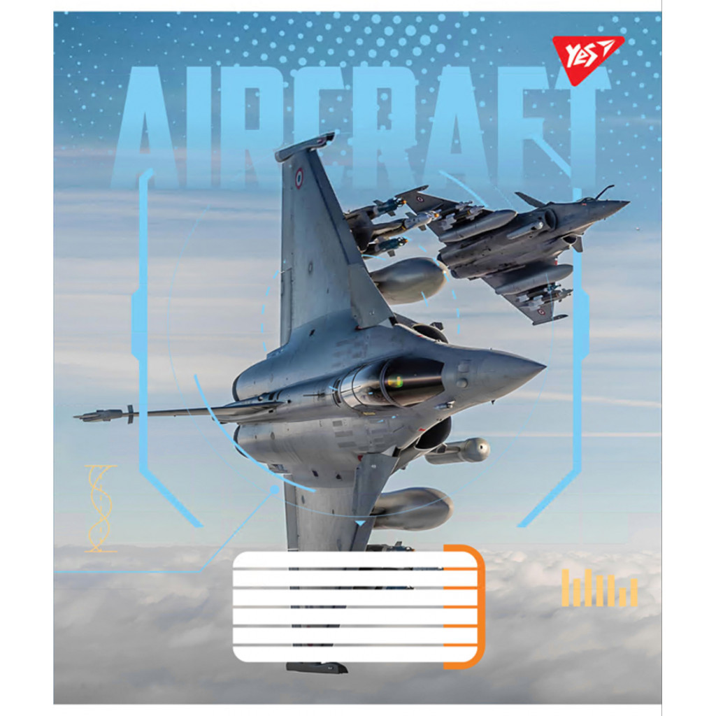 Зошит Yes Aircraft 24 аркушів лінія (767034) - зображення 5