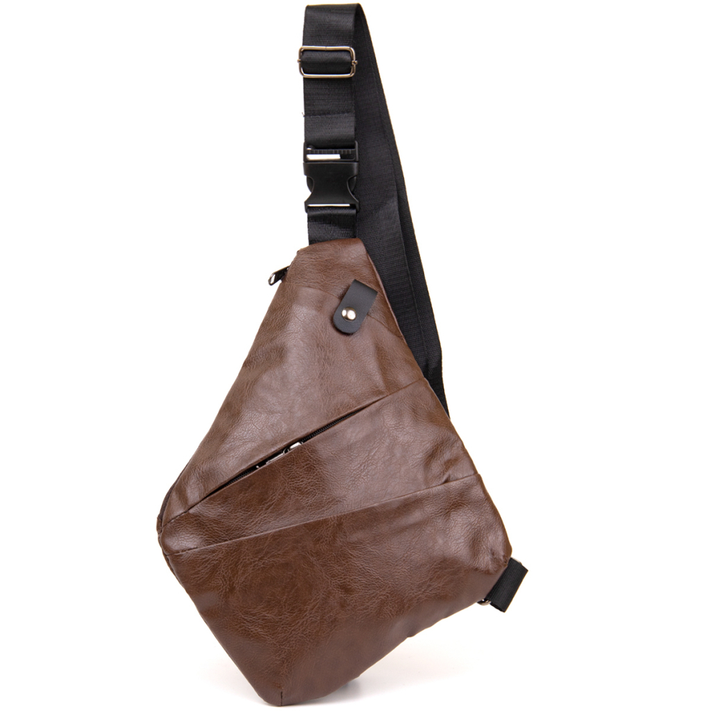 Сумка Vintage Слінг шкірозамінник Темно-коричнева (20566) - зображення 1