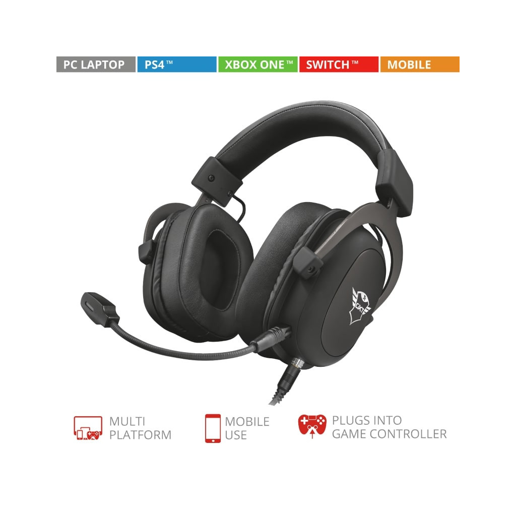 Навушники Trust GXT 414 Zamak Premium Multiplatform 3.5mm BLACK (23310) - зображення 6