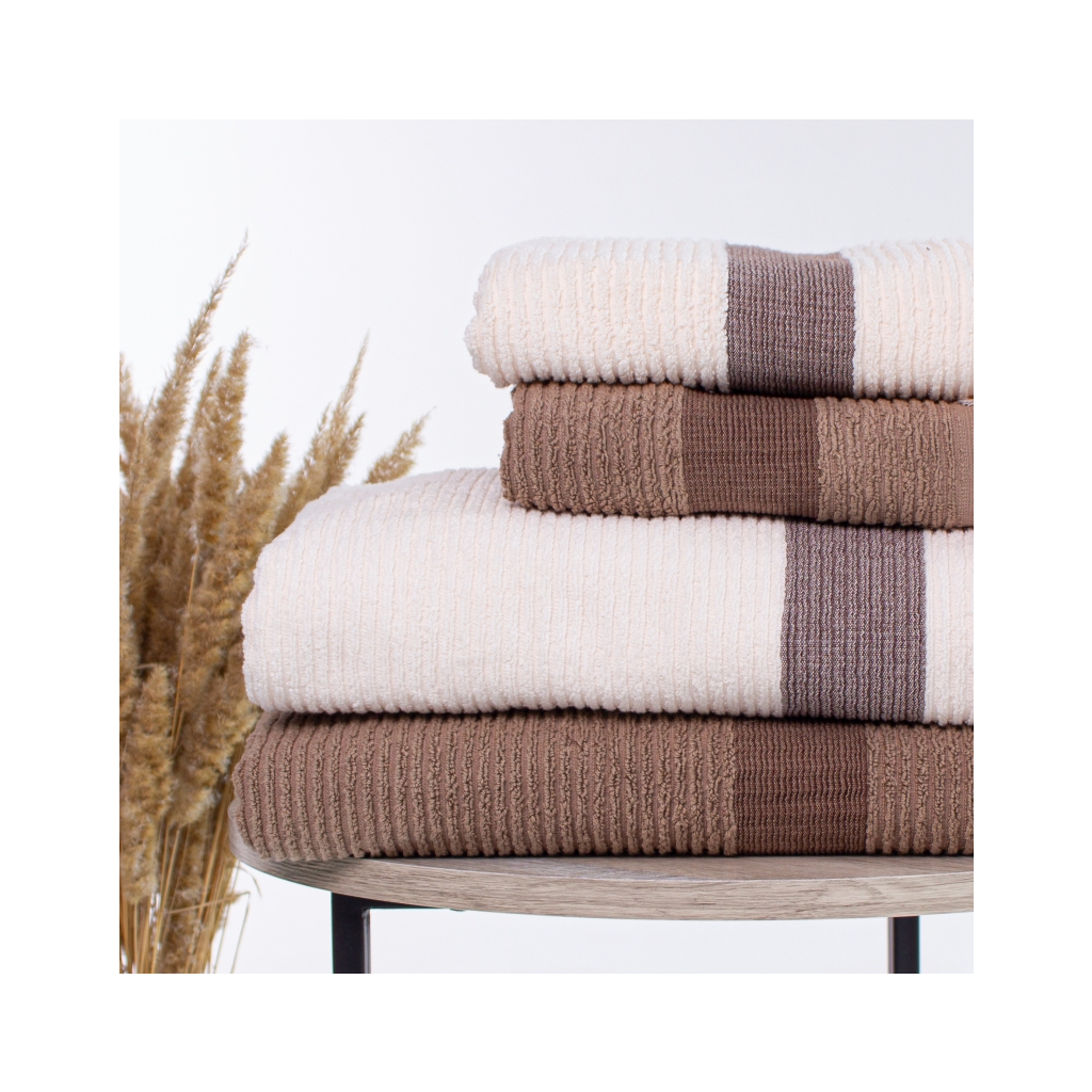 Рушник MirSon Набір лазневих №114 Elite Luxury Coffee with Milk 4 шт (2200005613382) - зображення 2