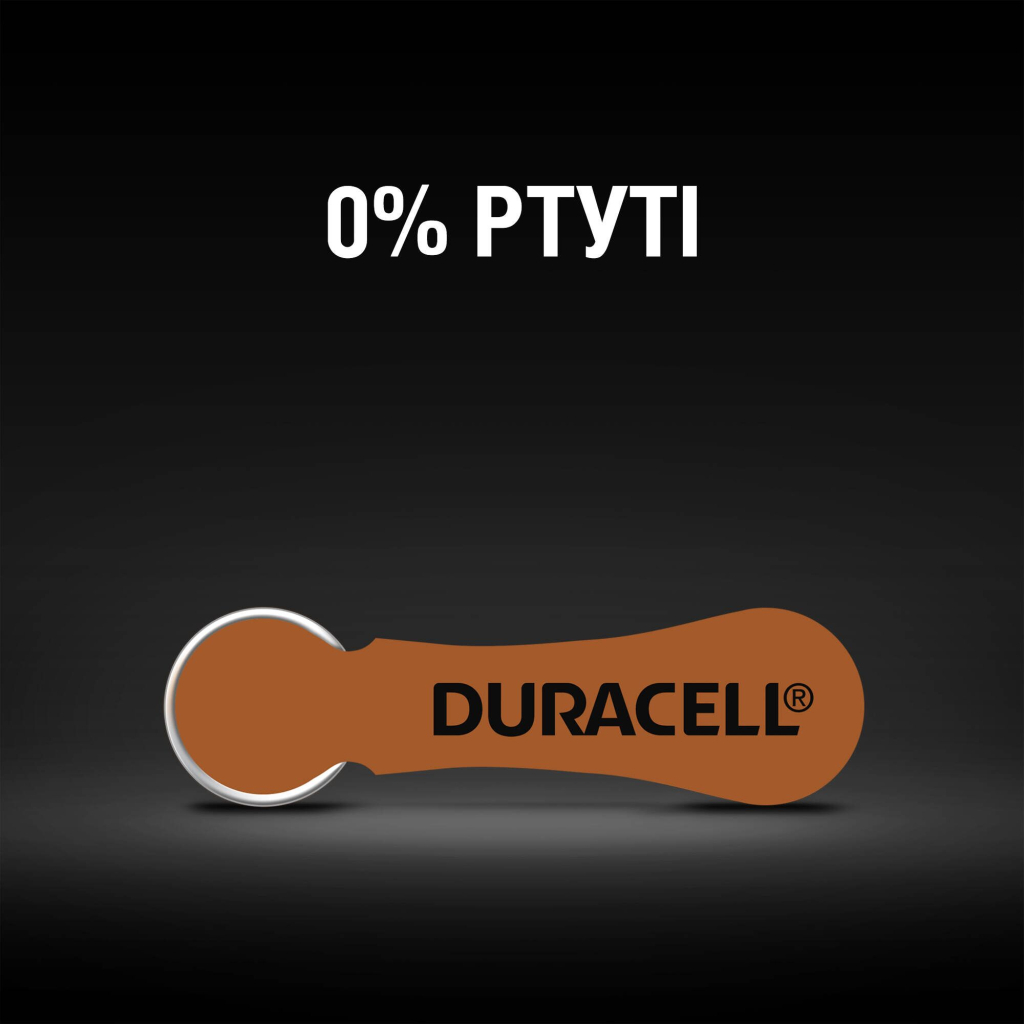 Батарейка Duracell для слухових апаратів розмір 312, 6 шт. в упаковці (5007516/5011449) - изображение 7