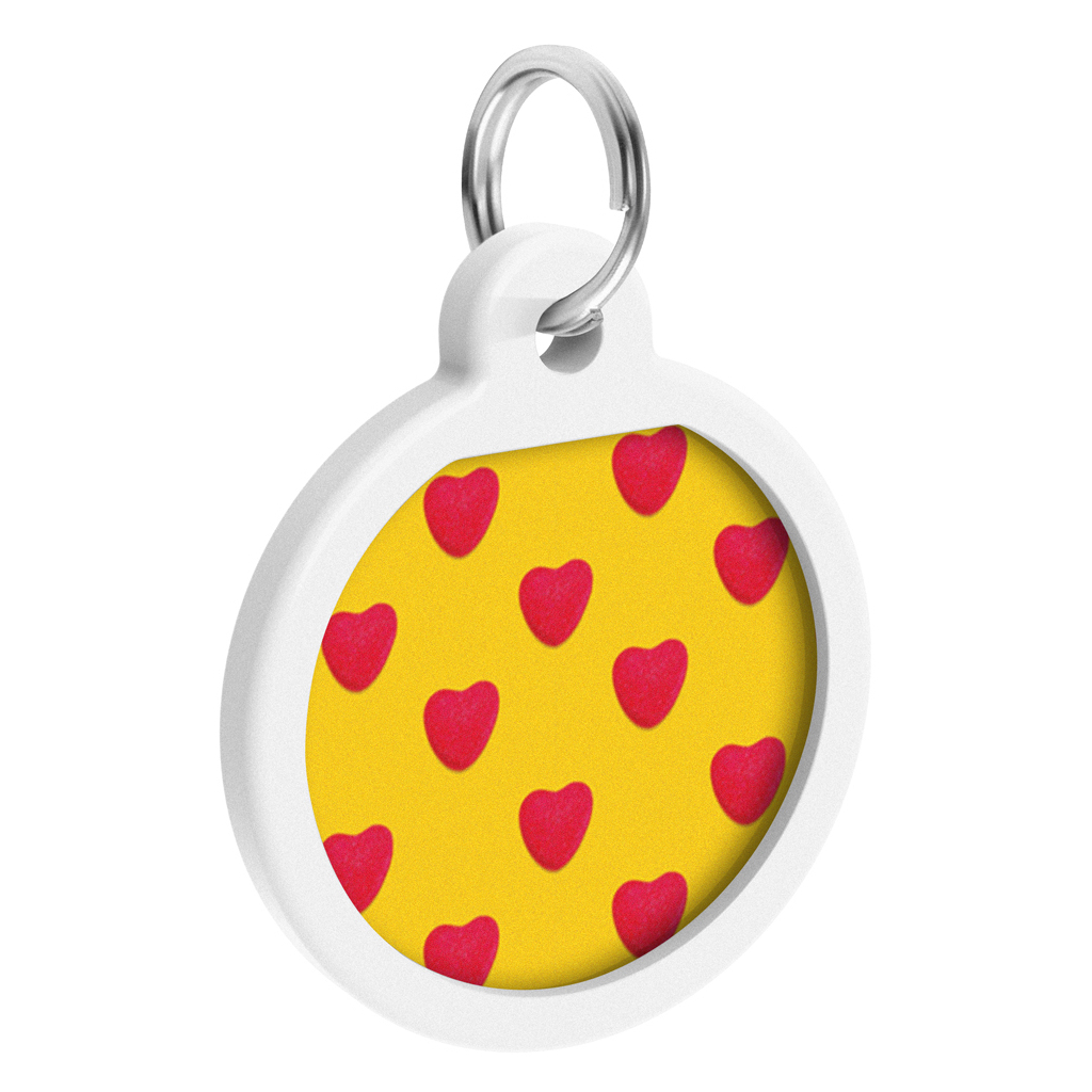 Адресник для тварин WAUDOG Smart ID з QR паспортом "Серця", круг 25 мм (0625-0203) - зображення 2