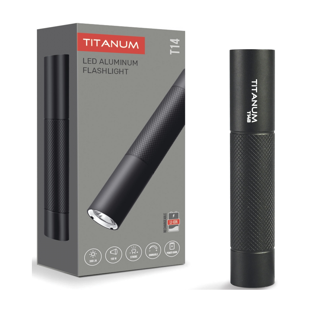 Ліхтар TITANUM 300Lm 5000K Blac (TLF-T14B) - зображення 1