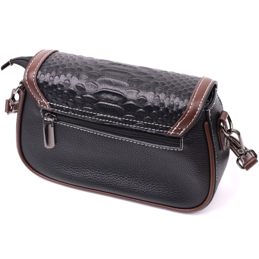 Сумка Vintage З натуральної шкіри Чорна (22374) - зображення 2