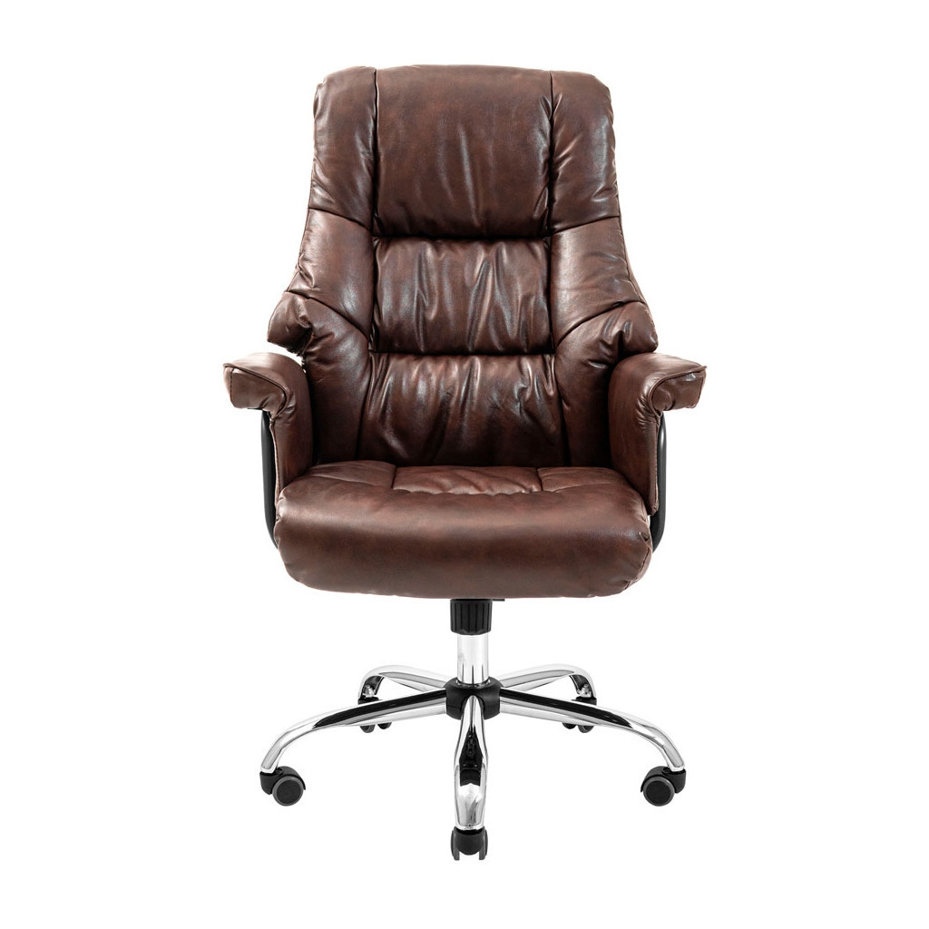 Офісне крісло Richman Конгрес Хром M-2 Широкий (Anyfix Wide) Шкіра Люкс Коричнева (ADD0001832) - зображення 2