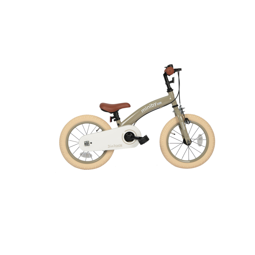 Дитячий велосипед QPlay Miniby 3 в1, біговел 14",Grey-Green (CB01MiniBy14GreyGreen) - зображення 3