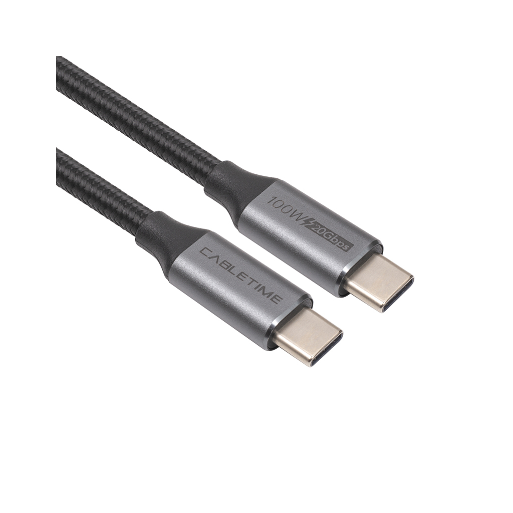 Дата кабель USB-C to USB-C 2.0m 100W USB3.1 20Gbps 4K60Hz Cabletime (CA914234) - зображення 2