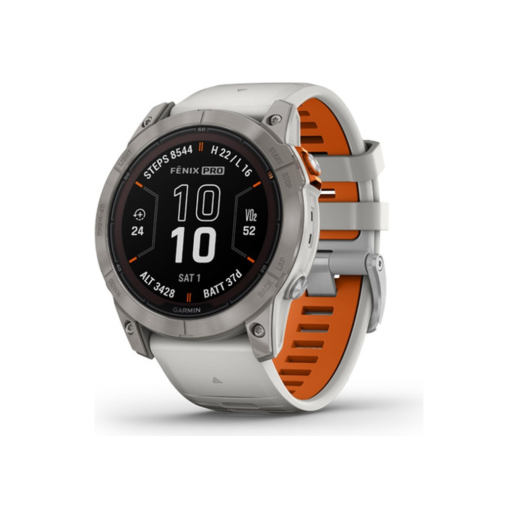 Смарт-годинник Garmin fenix 7X Pro Sapph Sol, Ti w/Gray/Orange Band, GPS (010-02778-15) - зображення 1