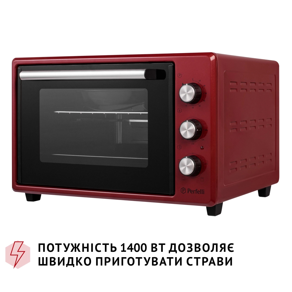 Електропіч Perfelli MIRAGE 37 RED - зображення 5