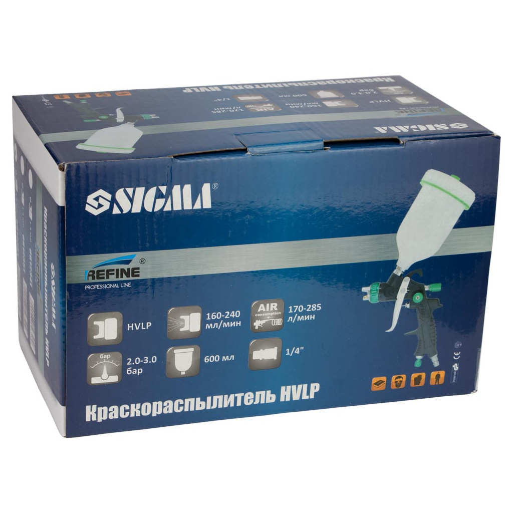 Фарбопульт Refine HVLP 1.8мм, 170-285л/хв, 2-3бар, в/б 600мл (6812381) - зображення 8