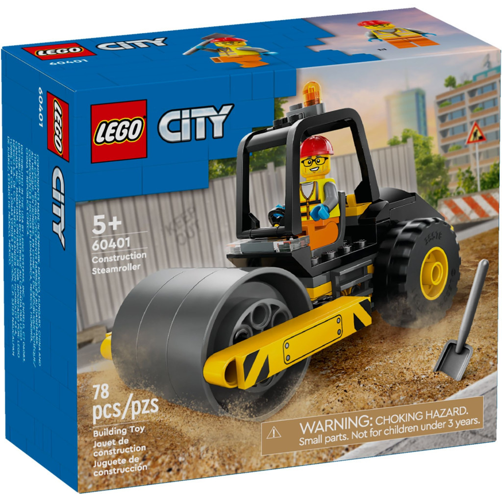 Конструктор LEGO City Будівельний паровий каток 78 деталей (60401) - зображення 1
