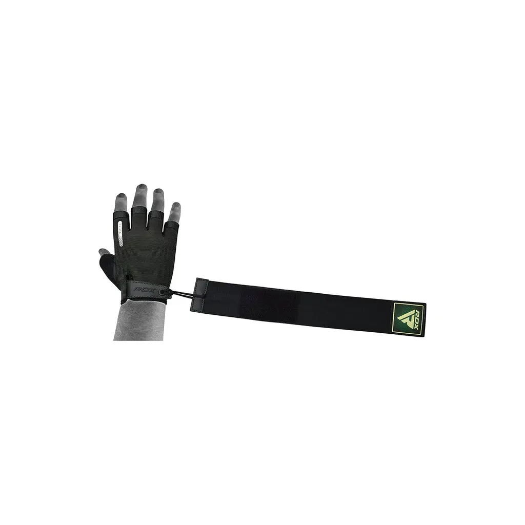 Рукавички для фітнесу RDX T2 Half Army Green M (WGA-T2HA-M) - зображення 4