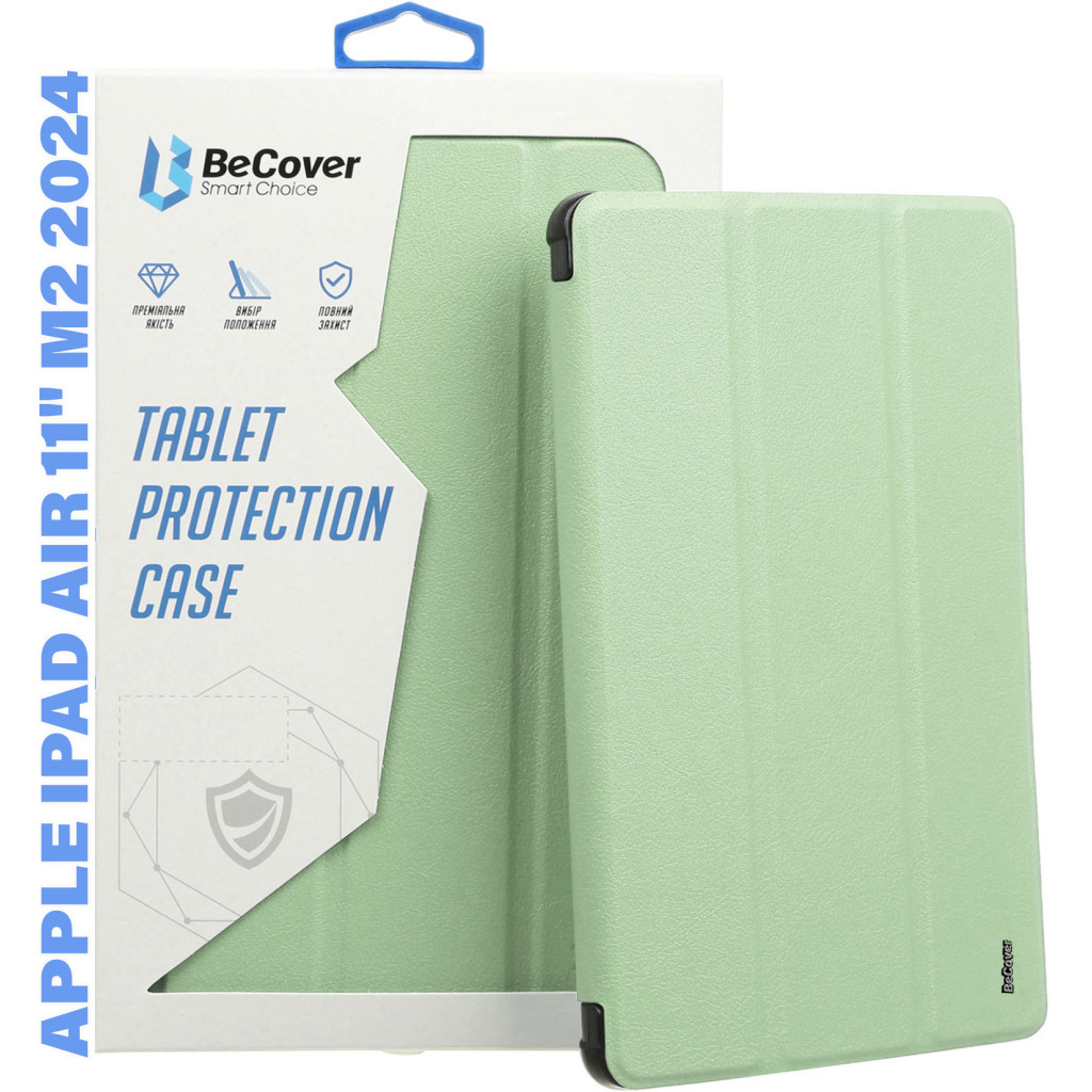 Чохол до планшета BeCover Tri Fold Soft TPU Silicone Apple iPad Air 11" M2/M3 (2024/2025) Green (711407) - зображення 1