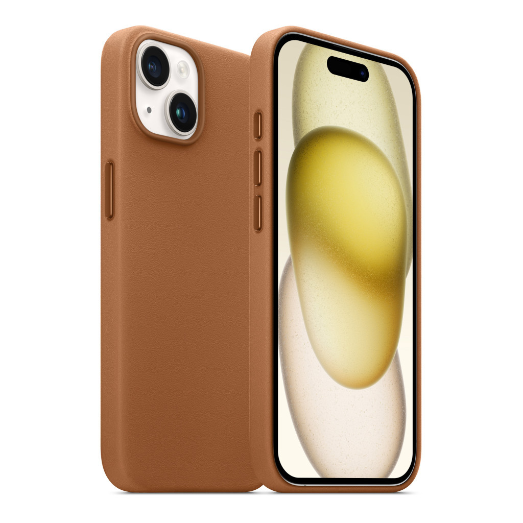 Чохол до мобільного телефона Armorstandart FAKE Leather Case Apple iPhone 15 Light Coffee (ARM76288) - зображення 3
