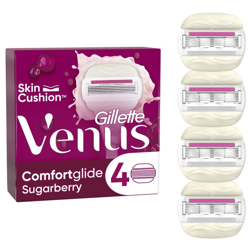 Змінні касети Gillette Venus Comfortglide Sugarberry Plus Olay 4 шт. (8700216122849) - зображення 1