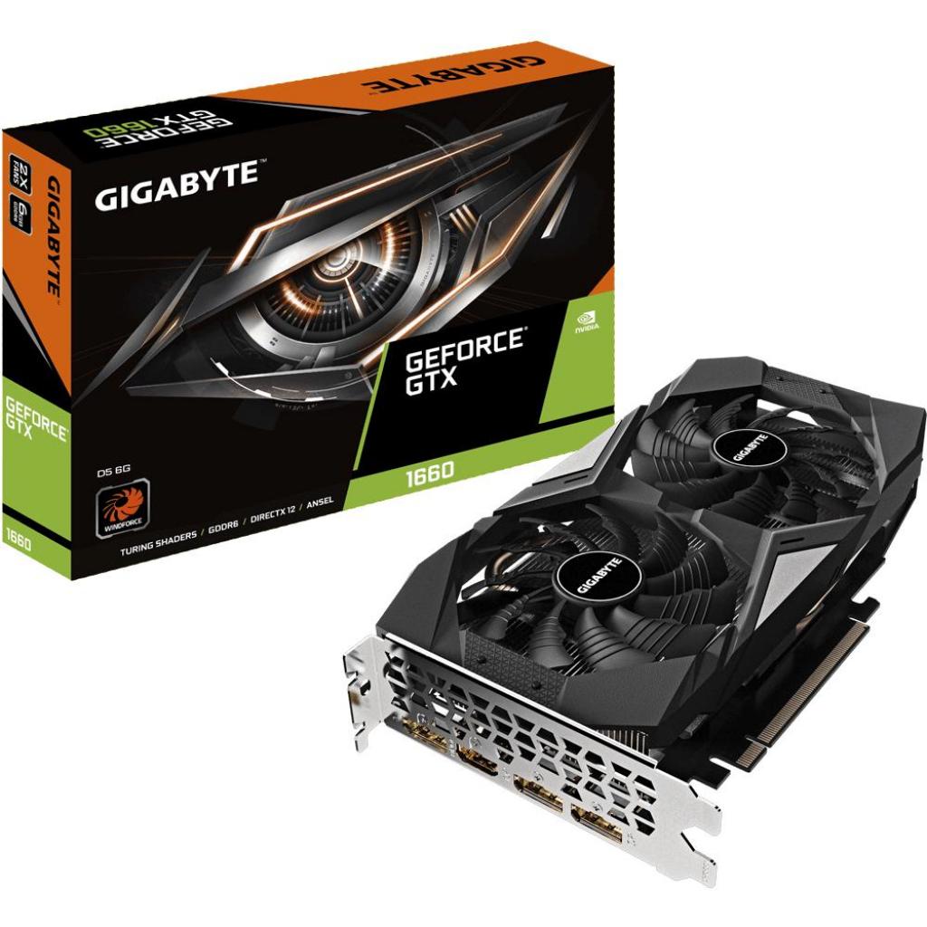 Відеокарта GeForce GTX1660 6144Mb GIGABYTE (GV-N1660D5-6GD) - зображення 1