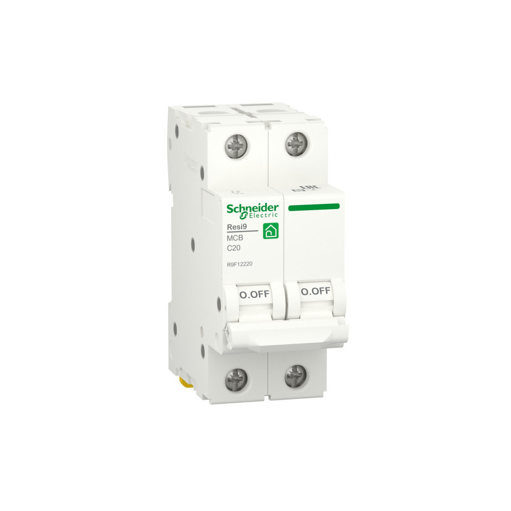 Автоматичний вимикач Schneider Electric RESI9 6kA 2P 20A C (R9F12220) - зображення 1