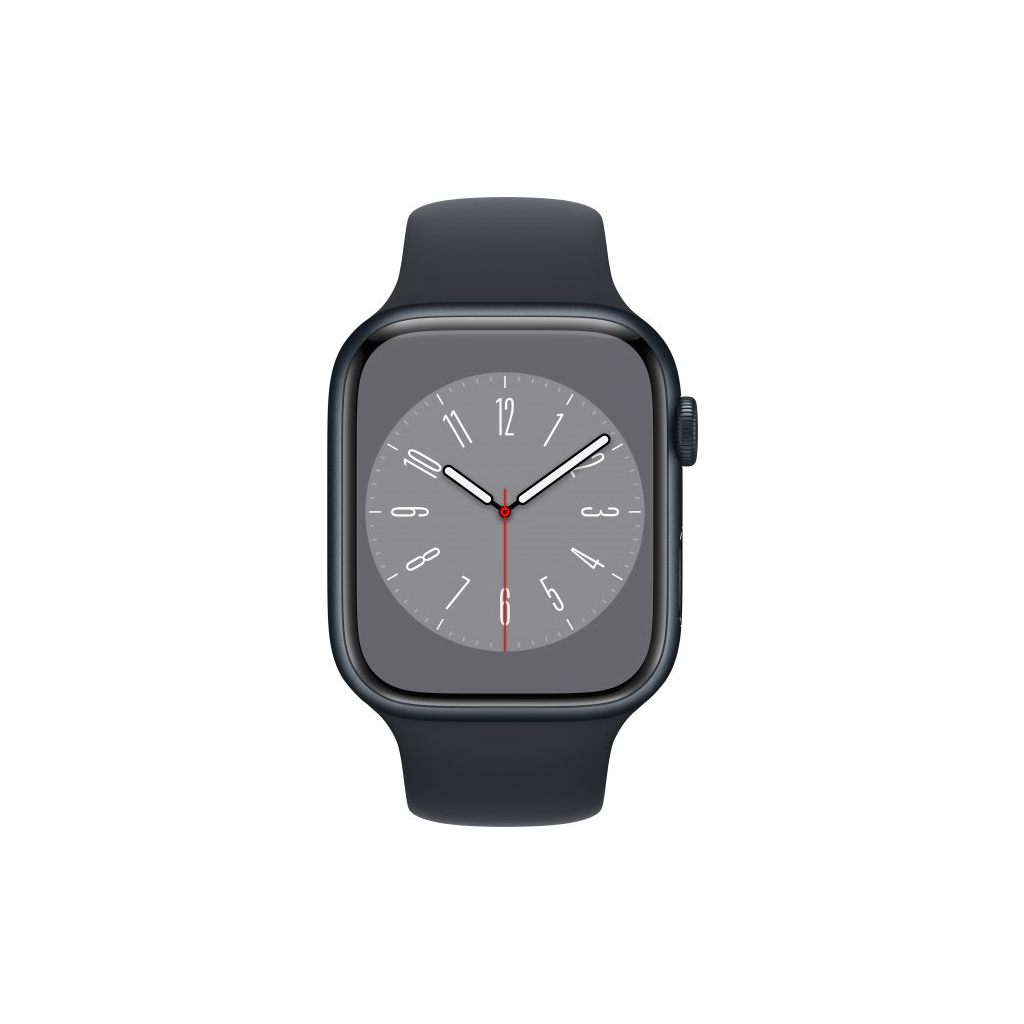 Смарт-годинник Apple Watch Series 8 GPS 45mm Midnight Aluminium Case with Midnight Sport Band - Regular (MNP13UL/A) - зображення 2