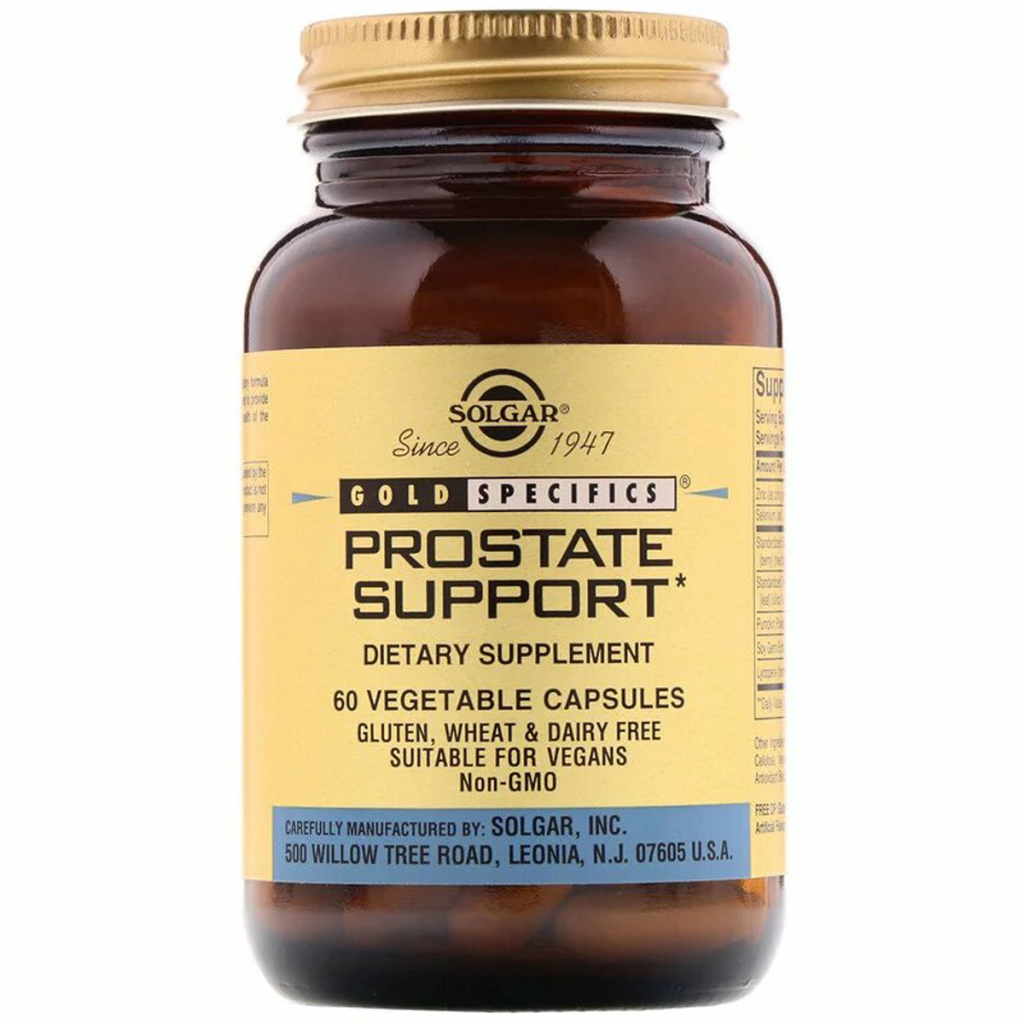 Мінерали Solgar Підтримка простати, Prostate Support, 60 вегетаріанськіх кап (SOL-02295) - зображення 1