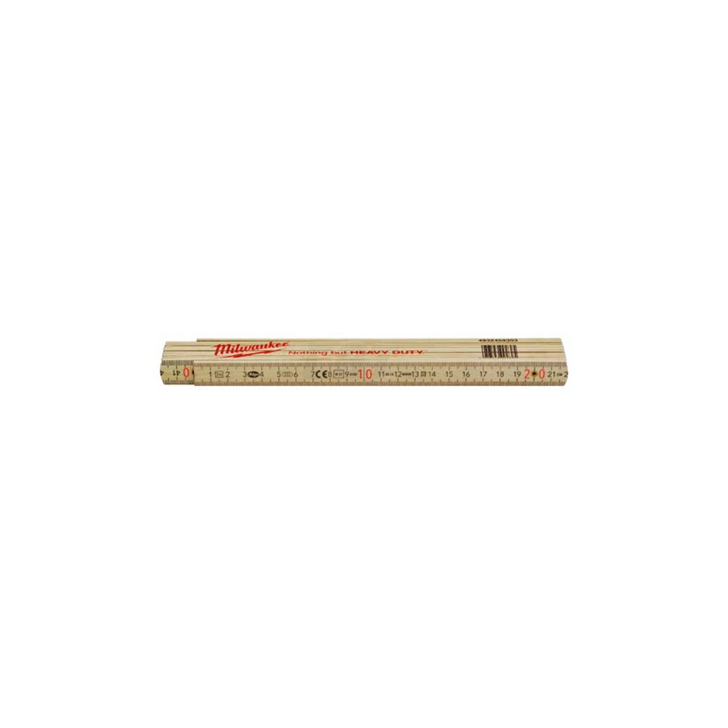 Лінійка Milwaukee складана тонка дерев'яна, 2м (4932459303) - зображення 2