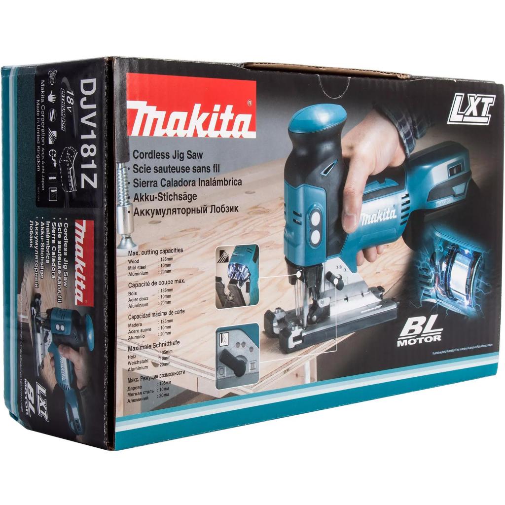 Електролобзик Makita LXT, 26мм (без АКБ та БЖ) (DJV181Z) - зображення 6