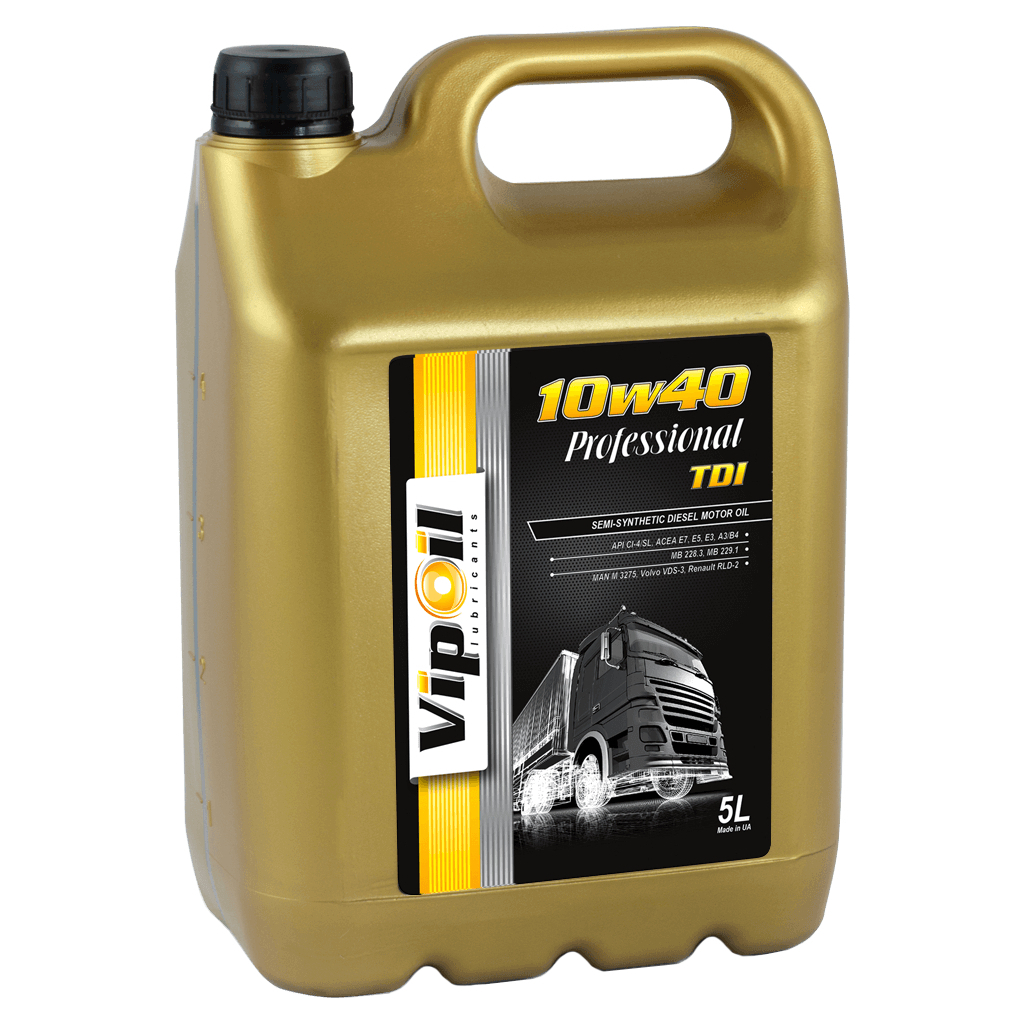 Моторна олива VIPOIL Professional TDI 10W-40 CI-4/SL, 5л (0162839) - зображення 1