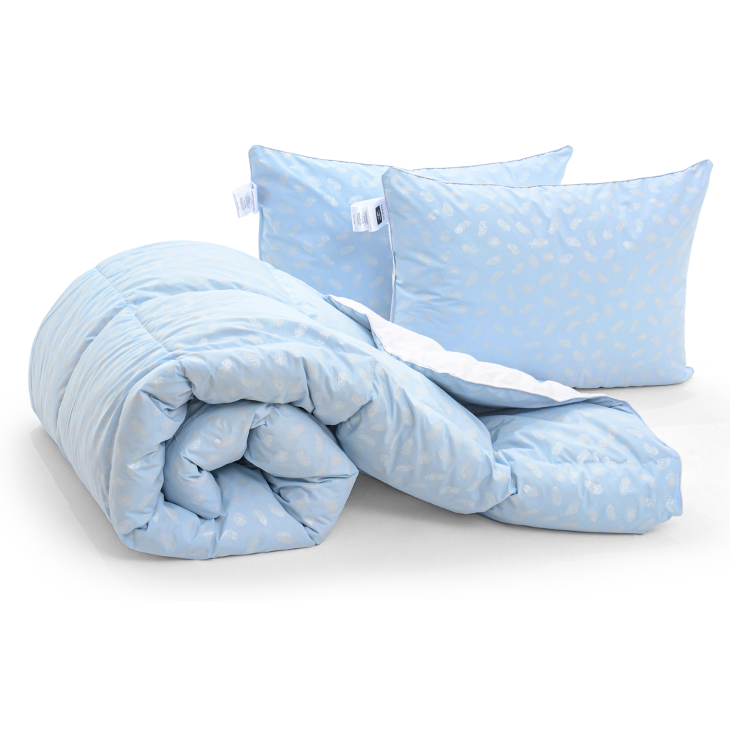Ковдра MirSon Набір №2145 Bio-Blue Зима 50% пух 220х240 + подушки (2200003024661) - зображення 3