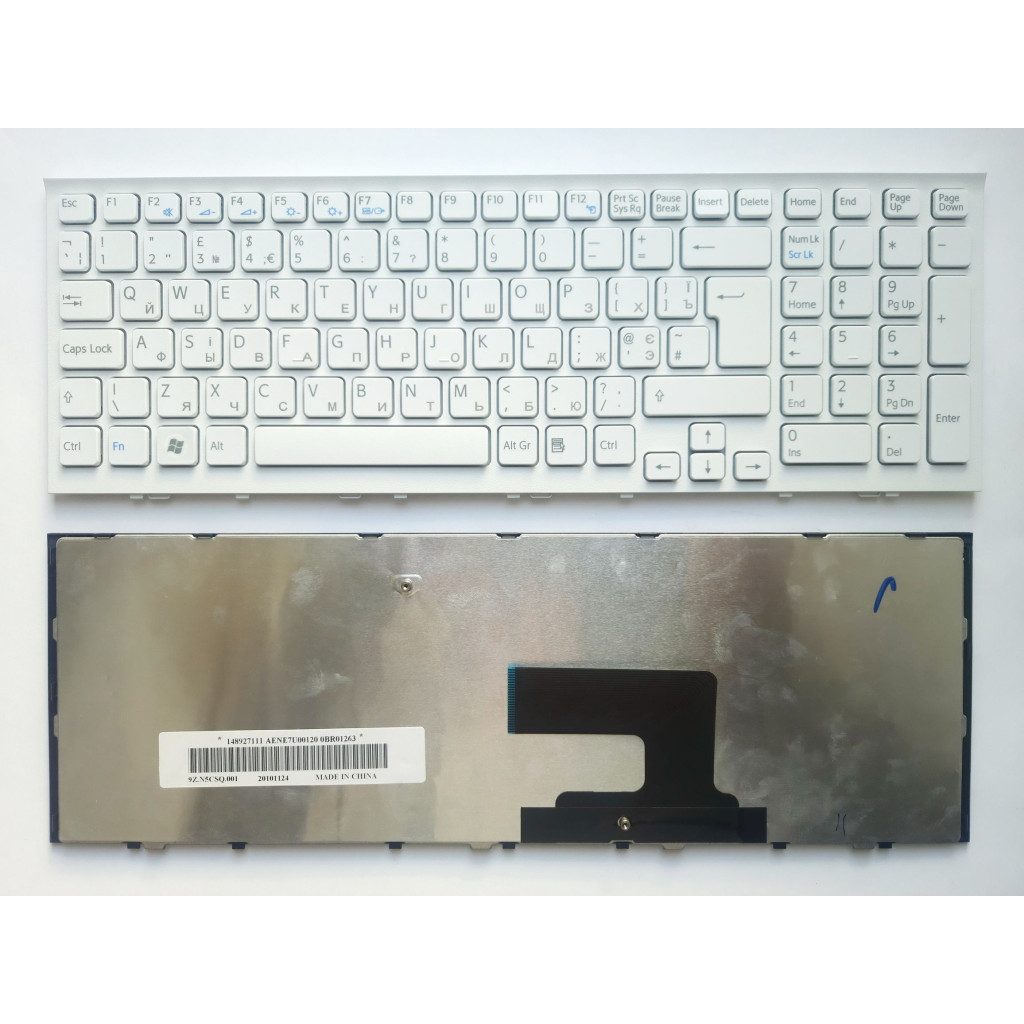 Клавіатура ноутбука Sony VPC-EE Series біла UA (A43438) - зображення 1