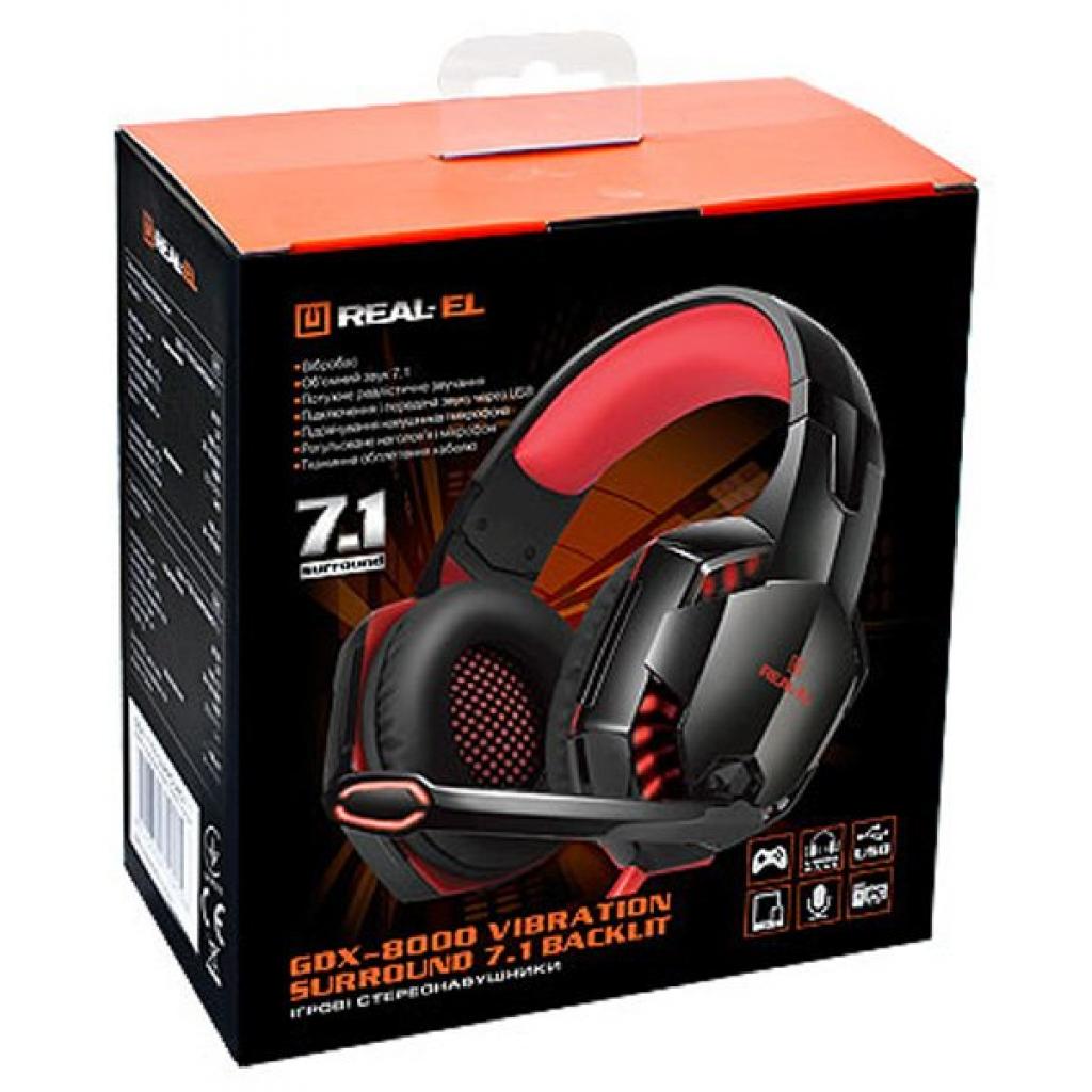 Навушники REAL-EL GDX-8000 VIBRATION SURROUND 7.1 BACKLIT - зображення 8