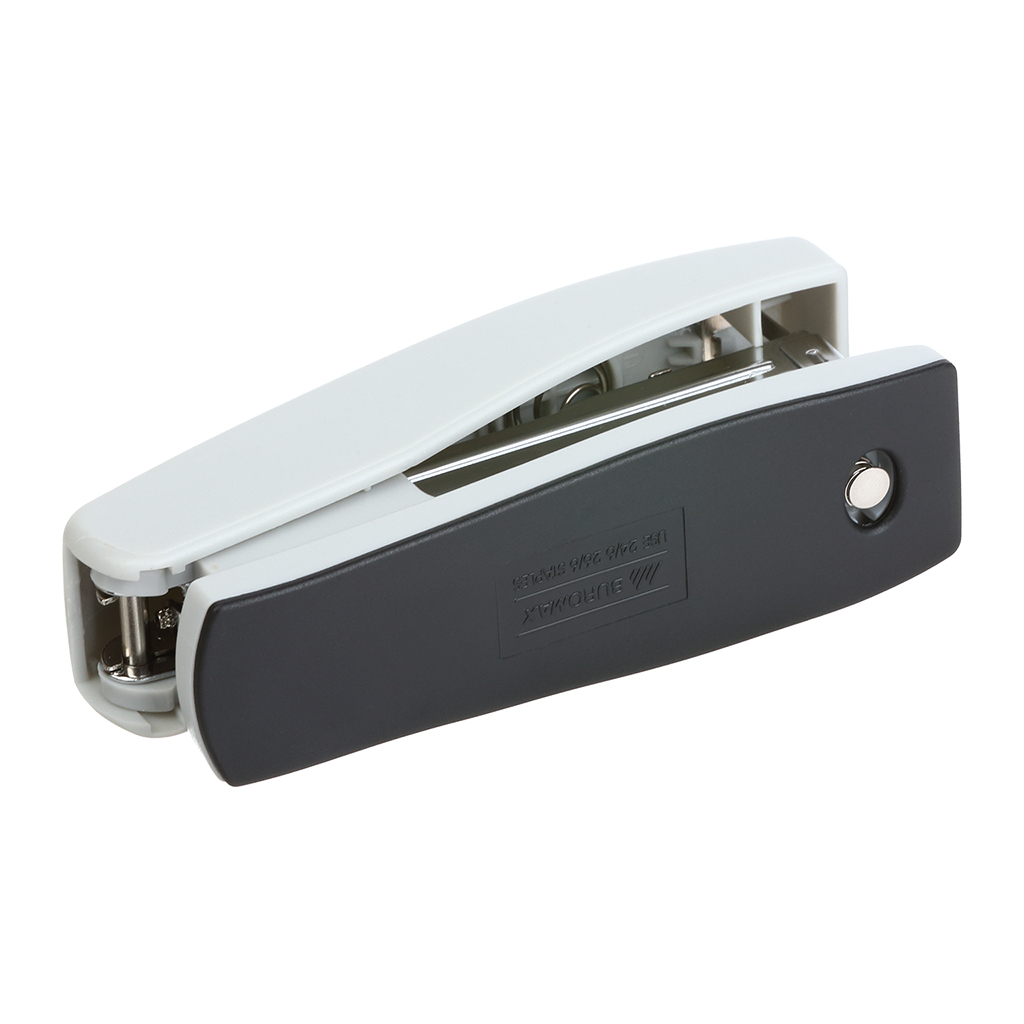 Степлер Buromax пластиковий, 20 аркушів, (скоби №24;26), 123 х 36 х 52 мм, сірий (BM.4201-09) - зображення 4