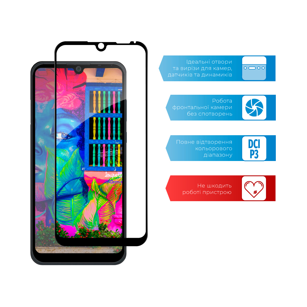 Скло захисне ACCLAB Full Glue ZTE Blade A51 Lite (1283126535260) - зображення 4