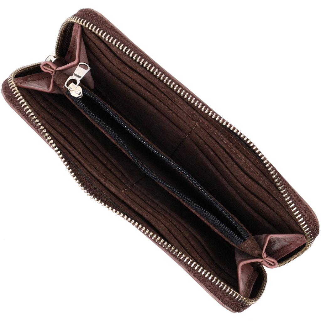 Портмоне Grande Pelle З натуральної шкіри Пудрове (16797) - зображення 6