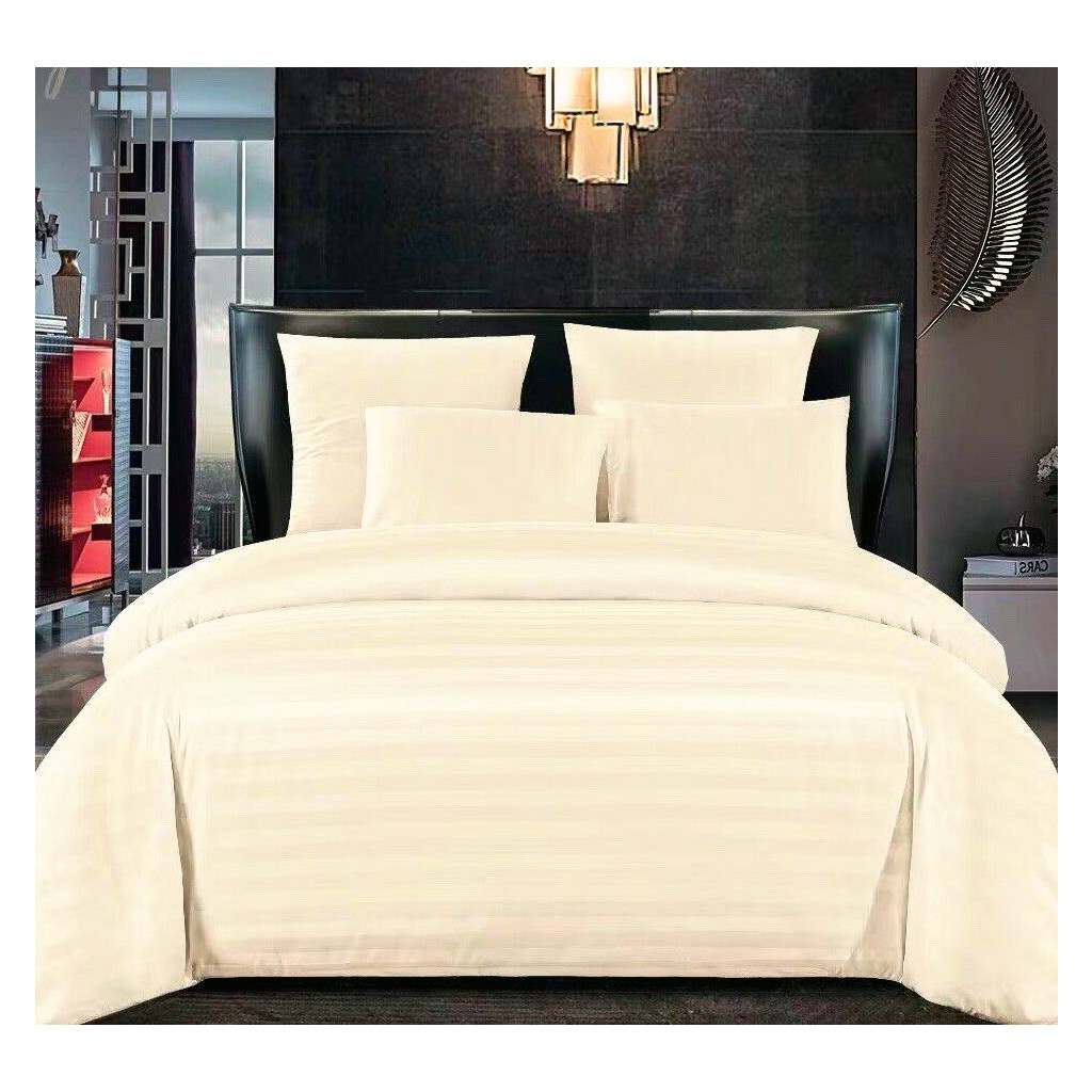 Постільна білизна ШЕМ Страйп-Сатин євро жовтий 200х220 (021ССжовтий) - изображение 1