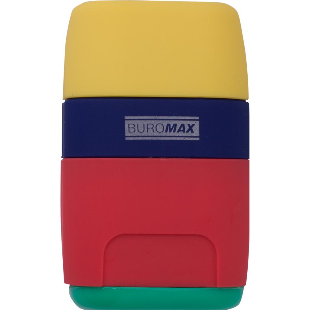 Точилка Buromax RUBBER TOUCH /large, container, eraser (BM.4771-1) - зображення 1