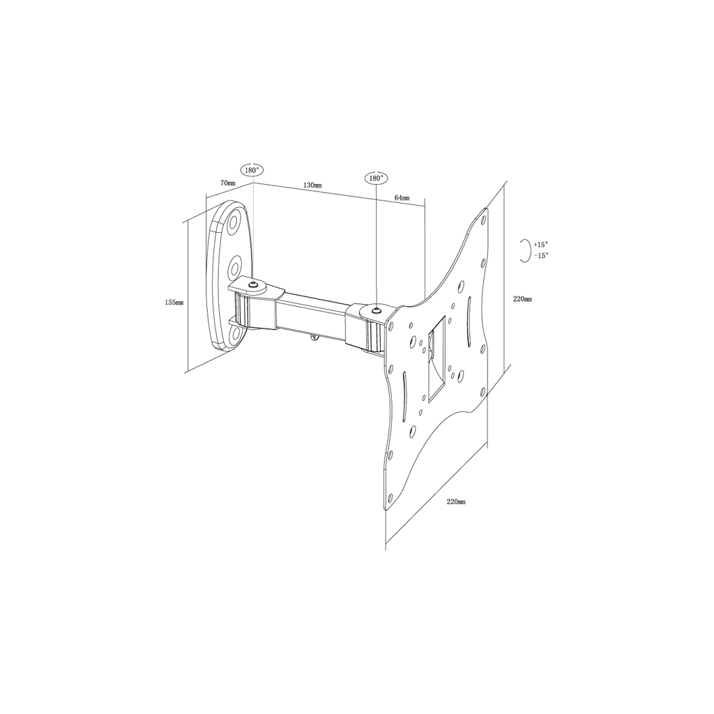 Кронштейн X-Digital STEEL SA225 Black - зображення 2
