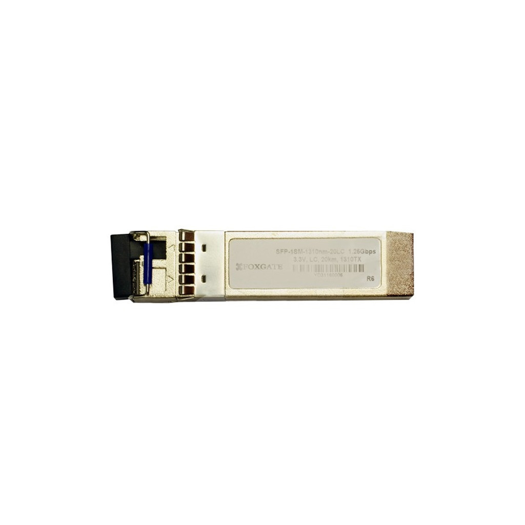 Модуль SFP FoxGate WDM, 1.0 G, 20 км, SC SM, TX1550 нм, DDM (SFPd-1SM-1550nm-20SC) - зображення 1