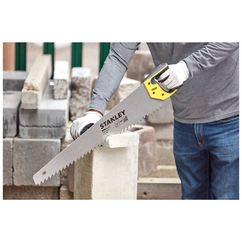 Ножівка Stanley із загартованим зубом по пінобетону, L=650мм, 1,2 tpi (1-15-441) - изображение 4