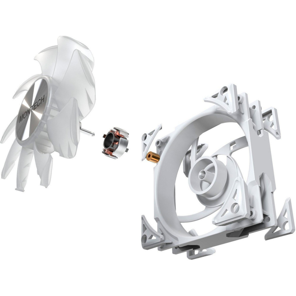 Кулер до корпусу MONTECH METAL PRO 12 ARGB PWM WHT - изображение 3