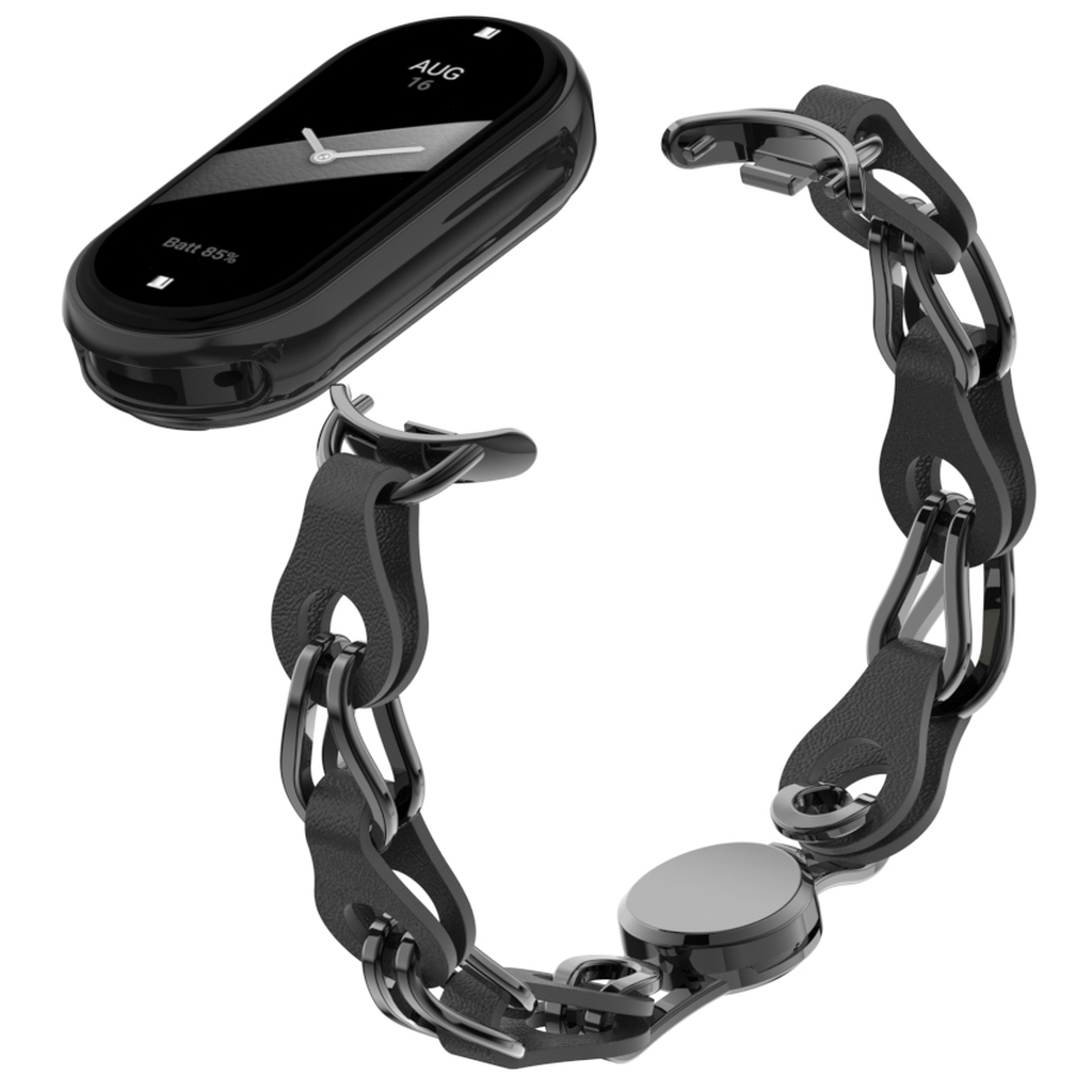 Ремінець до фітнес браслета Armorstandart Chain Wristband для Xiaomi Smart Band 10/9/8 Black (ARM86887) - зображення 2