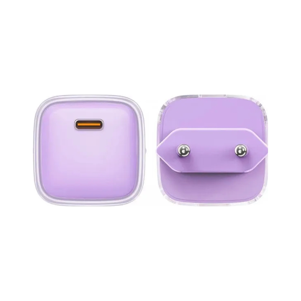 Зарядний пристрій Acefast 1xUSB-C 30W Gan A53 Fast Charger alfalfa purple (6974316282365) - зображення 4