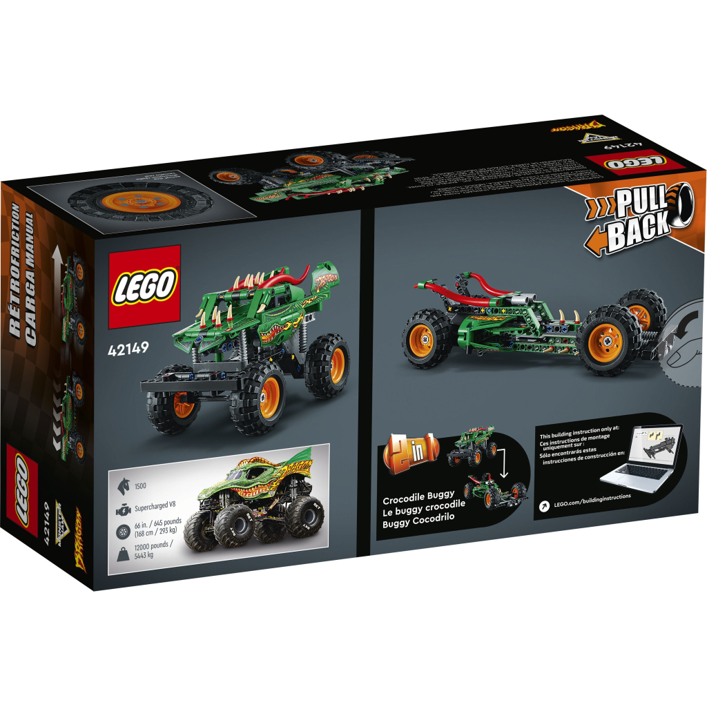 Конструктор LEGO Technic Monster Jam Dragon 217 деталей (42149) - зображення 7
