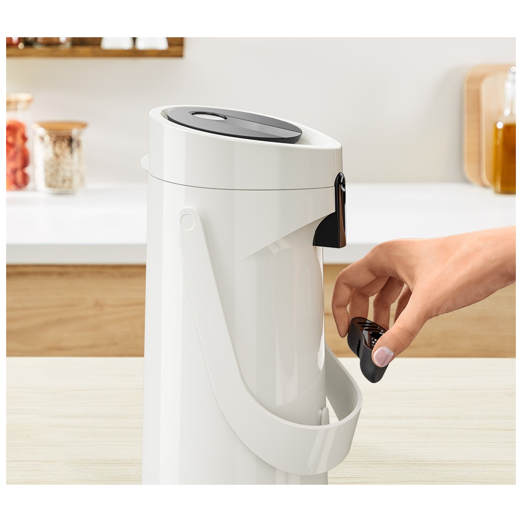 Термос Tefal Ponza Pump, 1.9л, пластик, скло, білий (K3140214) - зображення 9