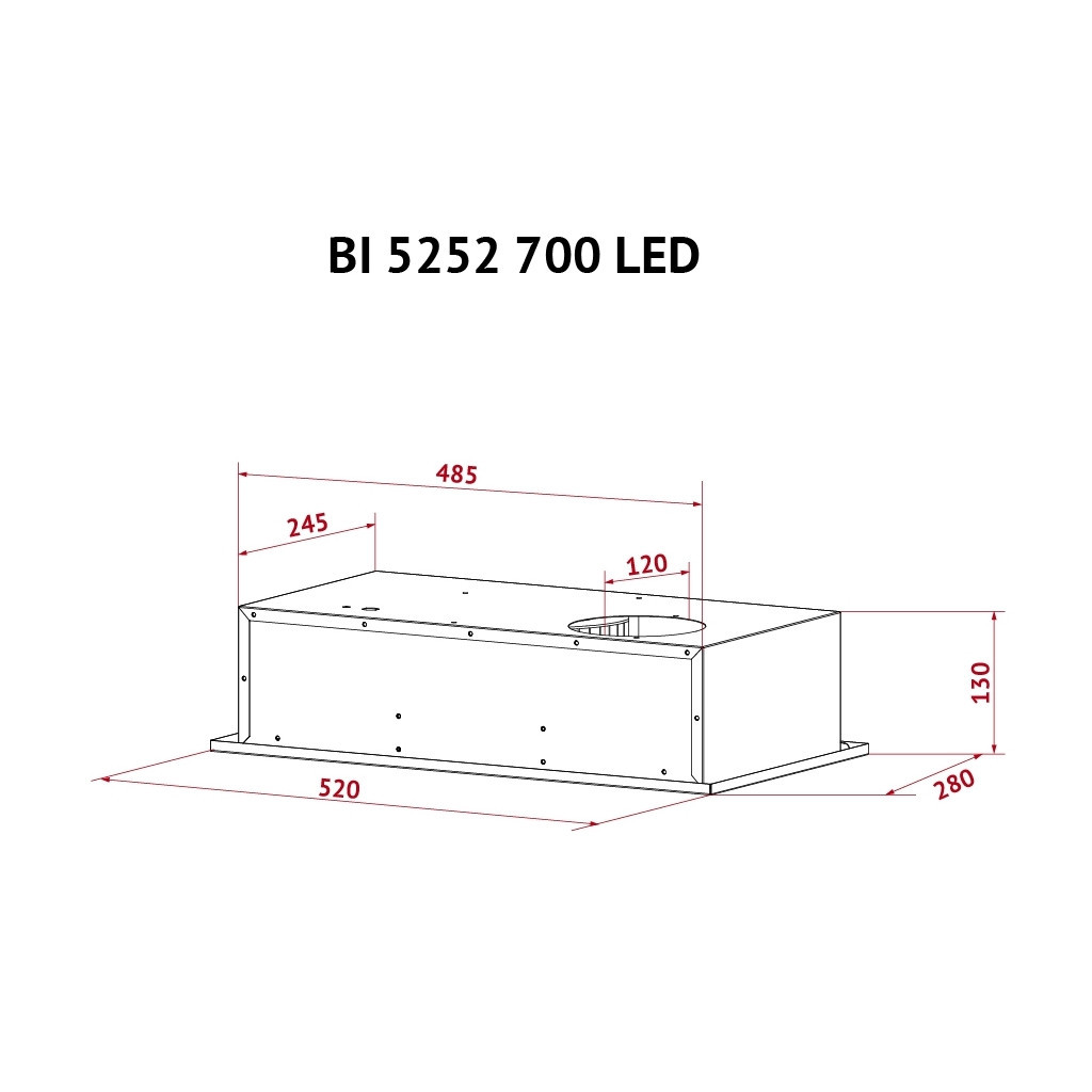 Витяжка кухонна Perfelli BI 5252 WH 700 LED - изображение 11
