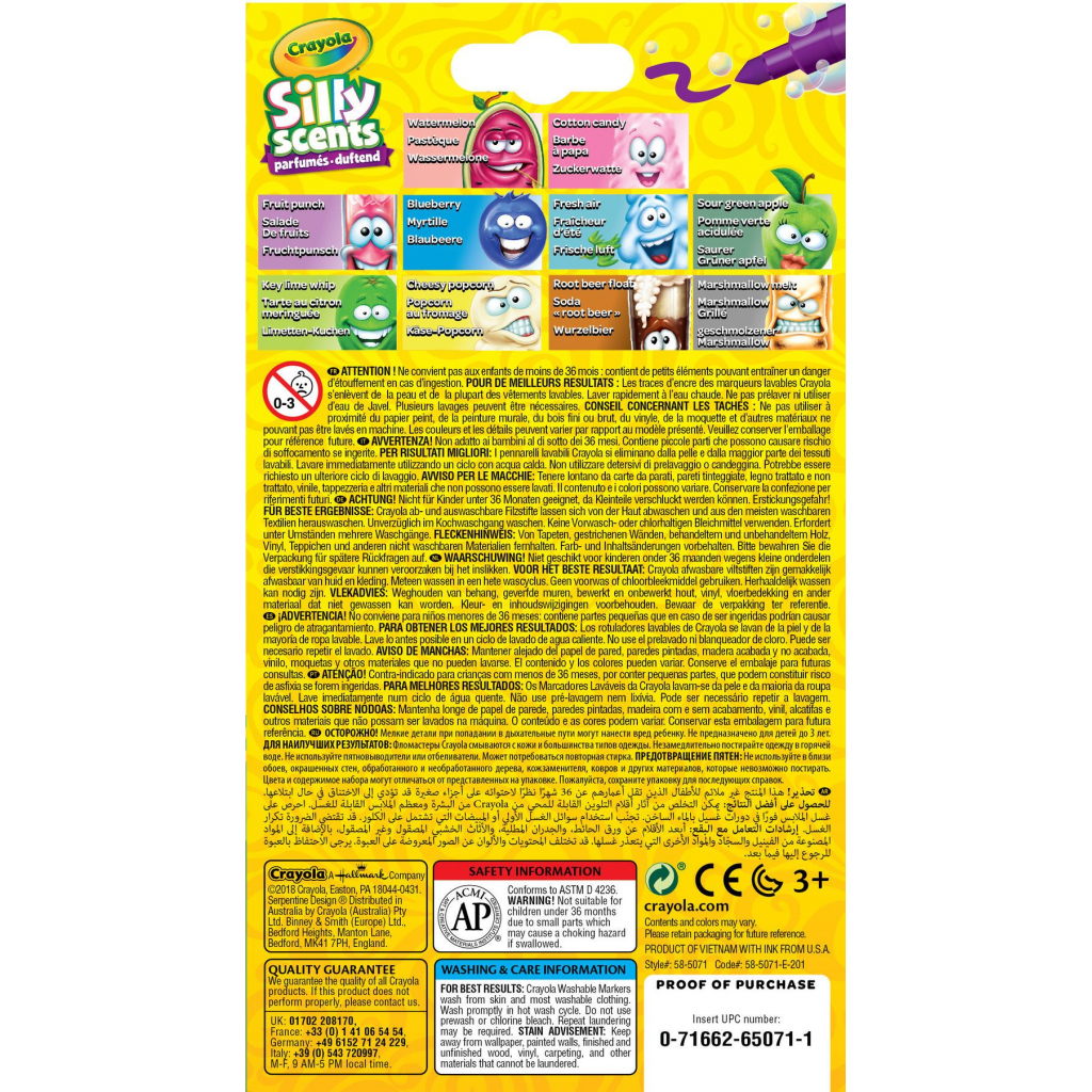 Фломастери Crayola Набір Silly Scents Washable Тонка лінія з ароматом 10 шт (256340.024) - зображення 4