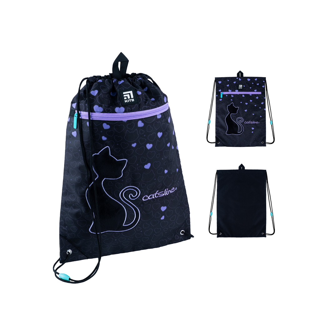 Сумка для взуття Kite Catsline Чорна (K24-601M-3) - зображення 1