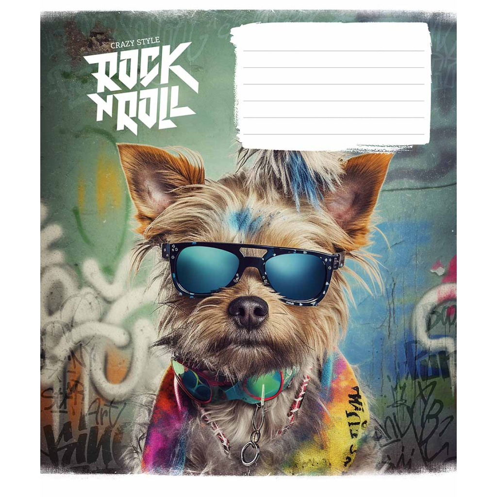 Зошит Школярик Rock star 12 аркушів коса лінія (012-3277L) - зображення 2