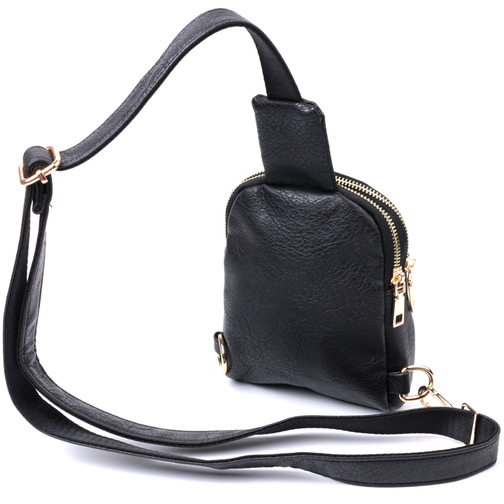 Сумка Vintage Жіноча через плече на два відділення з екошкіри Чорна (22784) - зображення 2