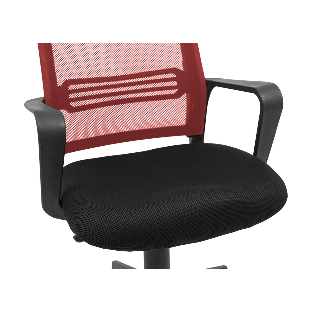 Офісне крісло Richman Джина Пластик Піастра Сітка чорна + червона (ADD0003120) - зображення 4