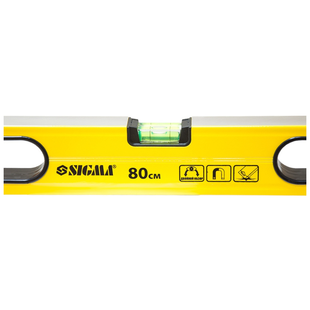 Рівень Sigma магнітний, 3 капсули + вічко 80см (3732081) - зображення 3